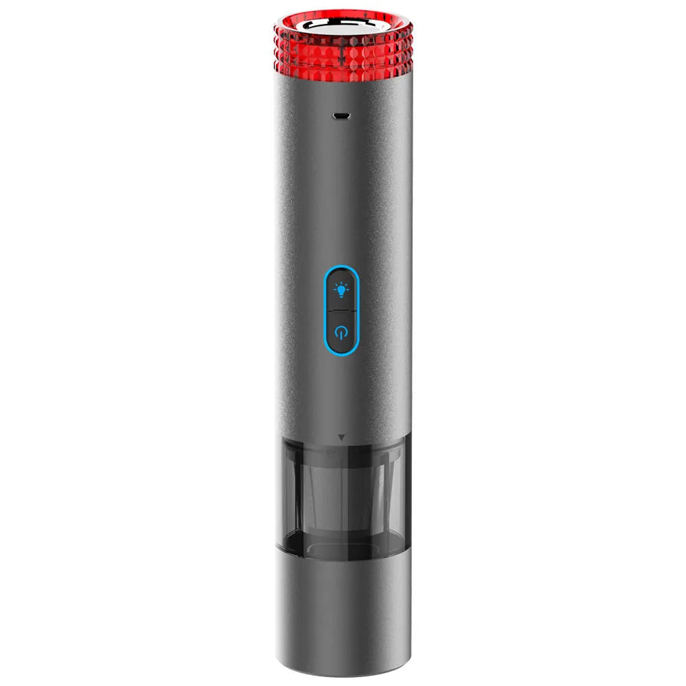 V6 black portable wireless car vacuum cleaner with LED work lamp for vehicle cleaning