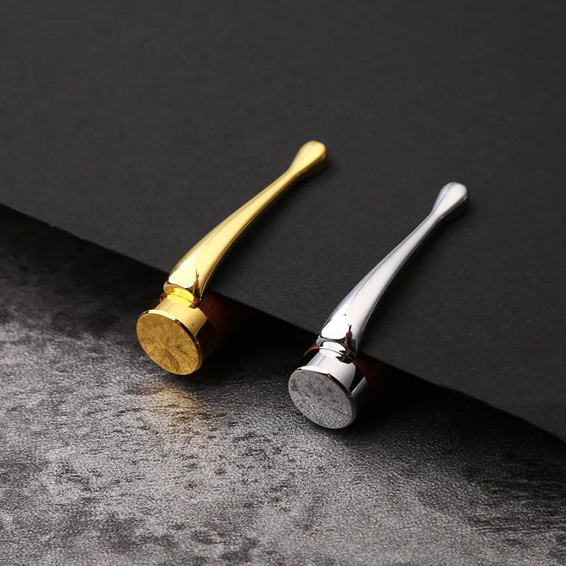 Rosewood and metal ballpoint pen 14cm long with gold and silver finish options on a white background