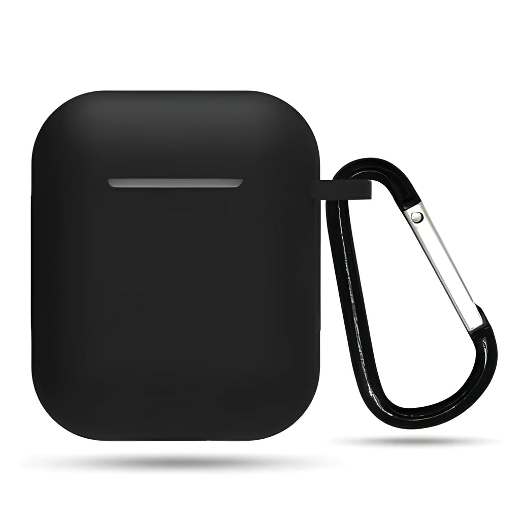 Apple-compatible wireless headphones and AirPods Bluetooth headset case in Black, Black A, or White