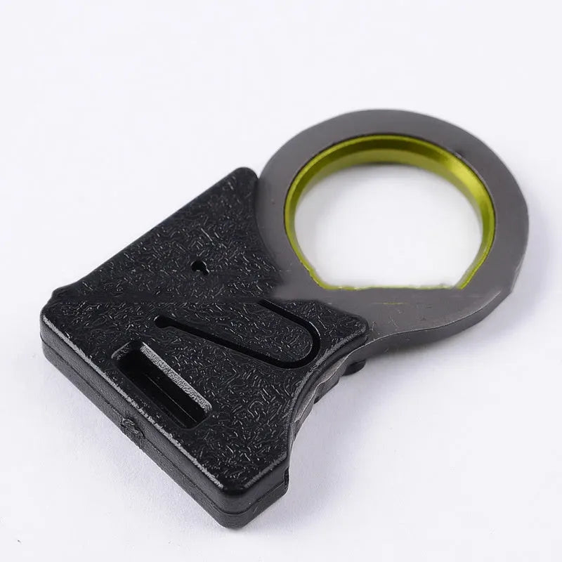 Portable emergency rope cutter black stainless steel 4.3 cm survival tool