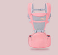 Multifunctional baby carrier waist stool in Galaxy Grey with shoulder straps