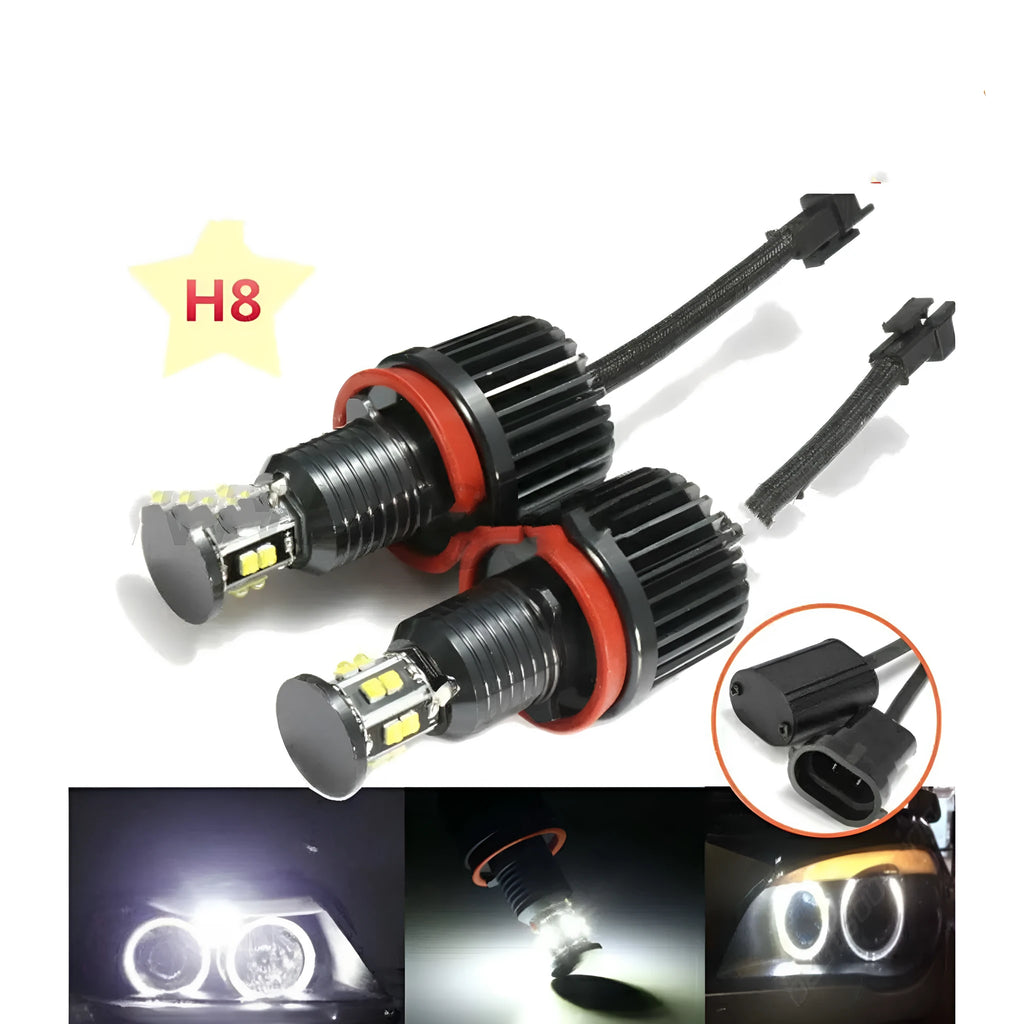 E92-H60 120W LED Angel Eyes car light for BMW vehicles with six-sided design