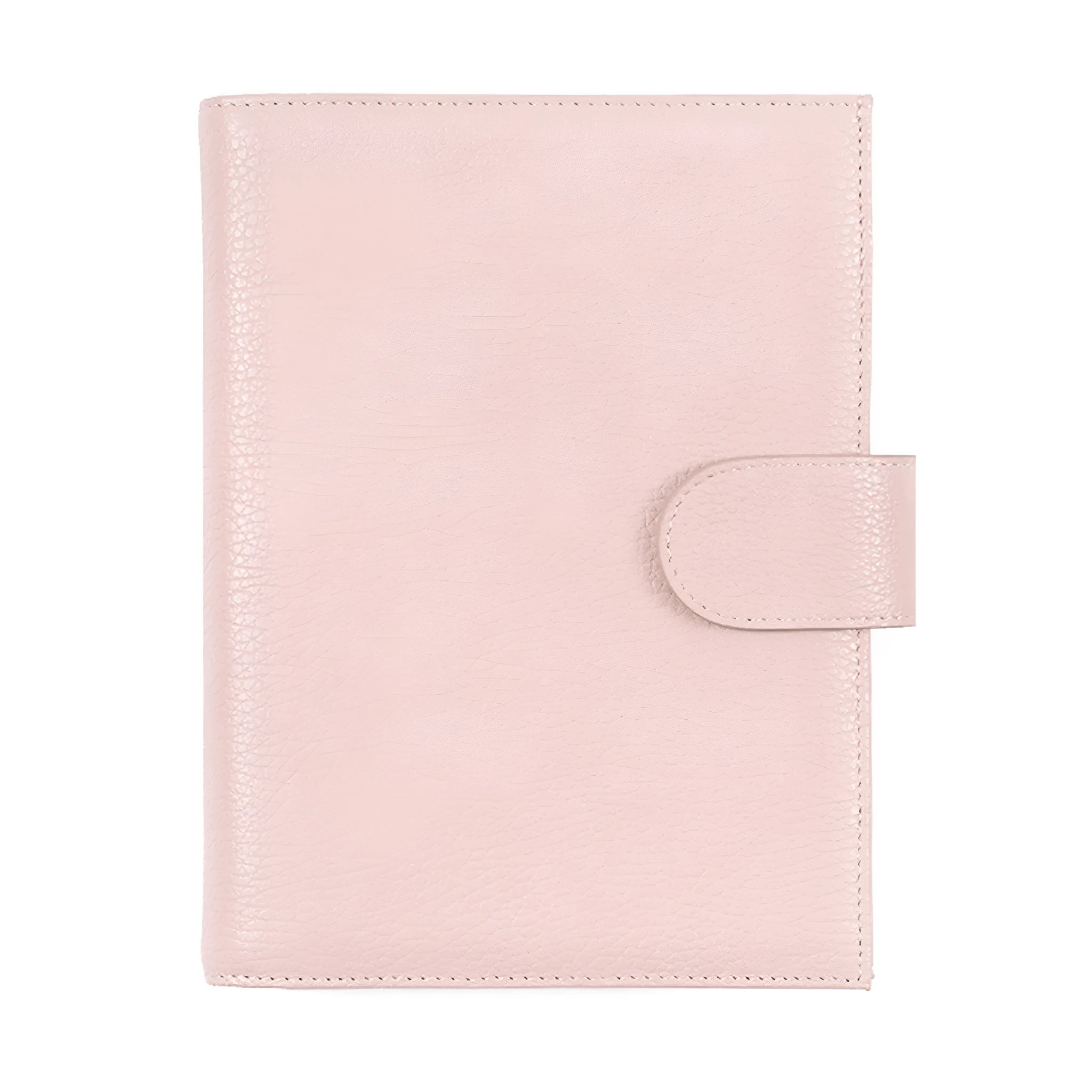 A6 leather notebook with lychee pattern cowhide cover in loose-leaf diary format