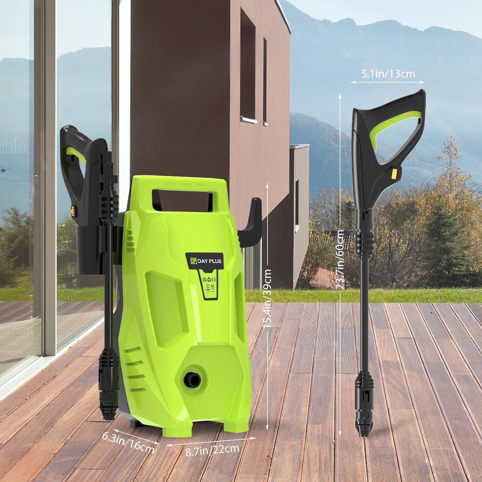 Portable AC high-pressure automatic water gun car washer with pure copper motor and three plug standard options
