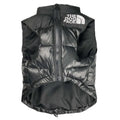 Thick black dogface down vest for small dogs autumn and winter clothing