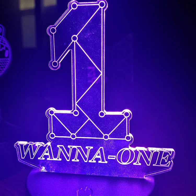 Clear acrylic display stand for a BTS light 101 tower gem collectible model.