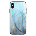 Huawei marbled glass phone case in multiple colours showing toughened glass TPU construction