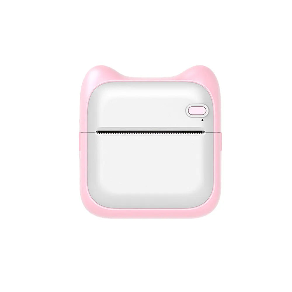 Mini Pocket Printer for students and home, Bluetooth thermal, USB charging, 1000 mAH, pink or blue, 90x45x82mm