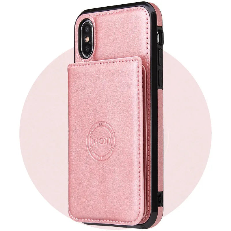 Imitation leather card wallet phone case for iPhone 11 in a choice of colours.