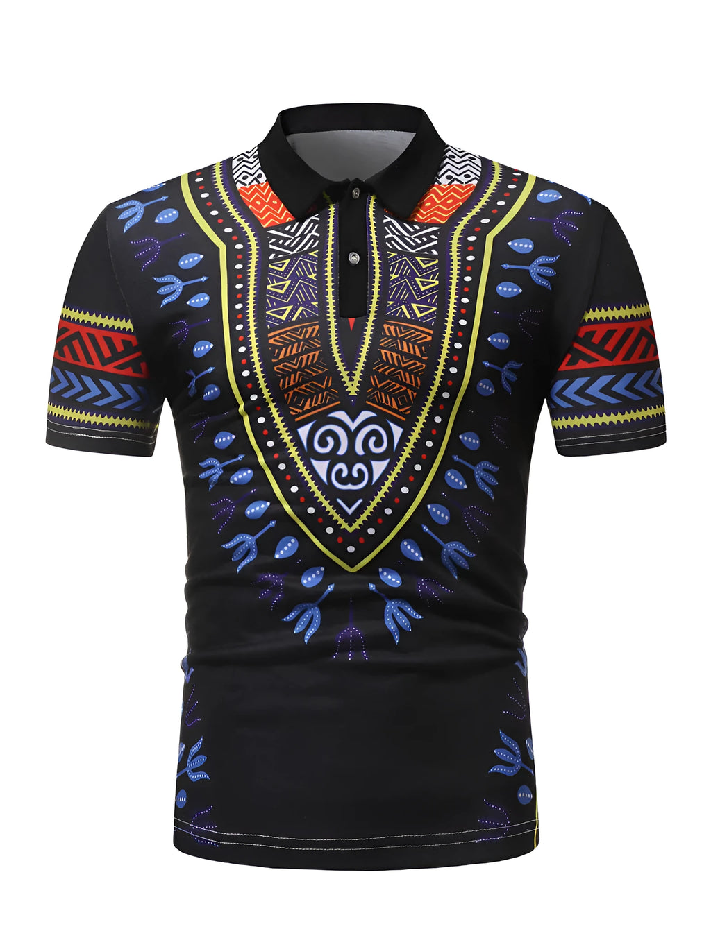 African muscle polo men's slim fit cotton short sleeve raglan top club gym streetwear