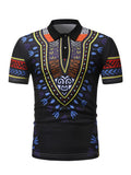 African muscle polo men's slim fit cotton short sleeve raglan top club gym streetwear