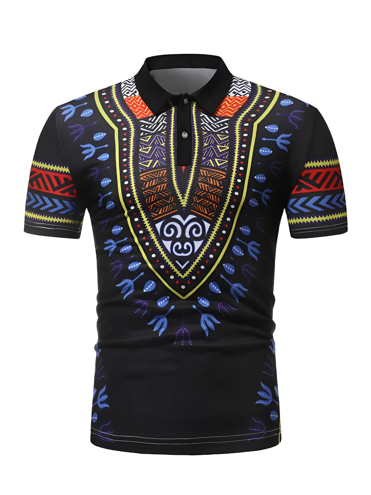 African muscle polo men's slim fit cotton short sleeve raglan top club gym streetwear