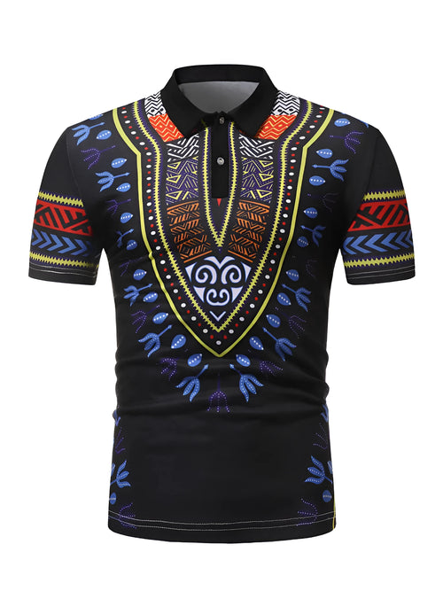 African muscle polo men's slim fit cotton short sleeve raglan top club gym streetwear