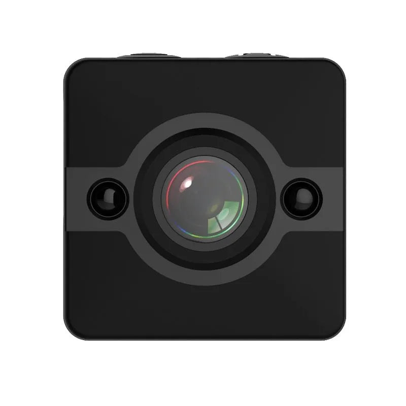 SQ12 Mini Camera HD 1080P waterproof night vision camcorder in black plastic body