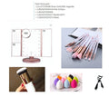 Makeup mirror and brush powder puff suit with magnifier, pink 15-piece brush set, sponge set, random brush pack and black tool