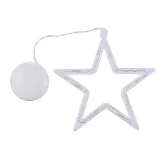 Christmas LED decorative light with suction cup showing Santa Claus, elk and snowman designs on window