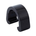 Ten aluminium alloy C-shaped buckles in assorted colours on a white background.