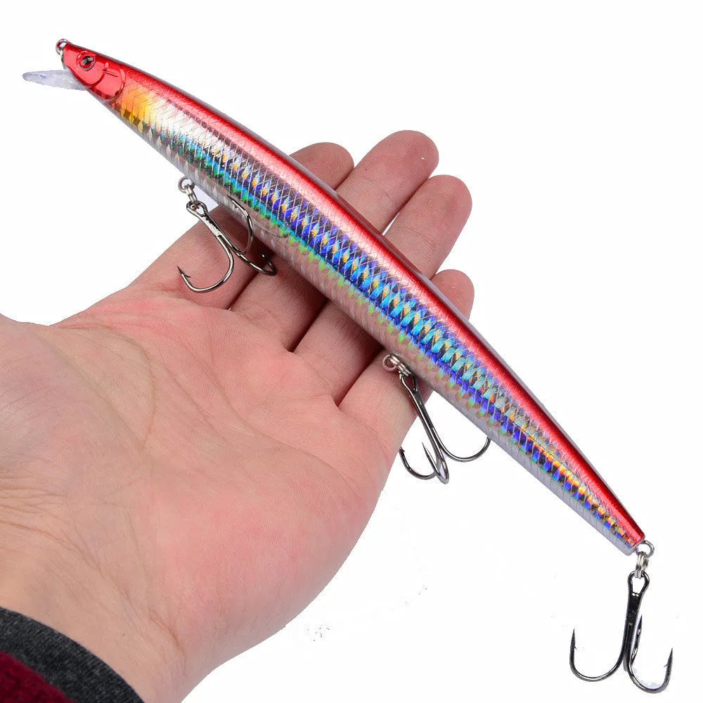 Large sea fishing lure 18cm bionic bait with 3D eyes and hook