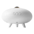 White ABS UFO star light projection lamp with USB power and colourful star projection