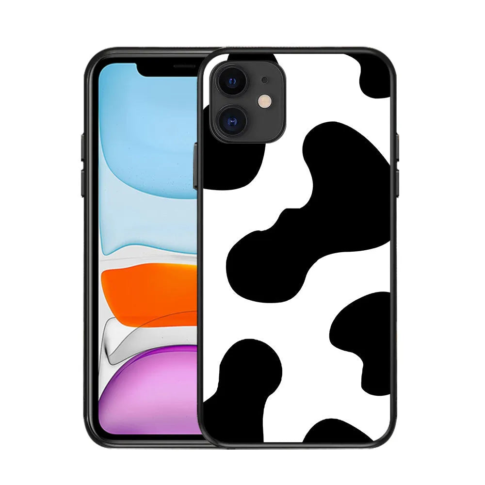 Milk pattern TPU back cover for iPhone with painted graffiti design