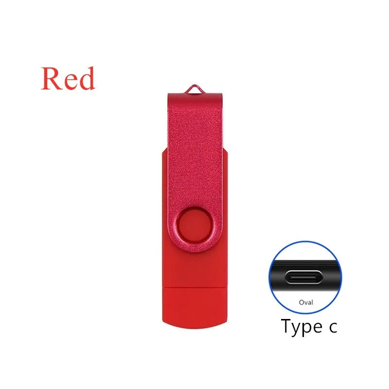 Computer dual-use U disk USB 2.0 flash drive matte aluminium alloy exterior blue colour
