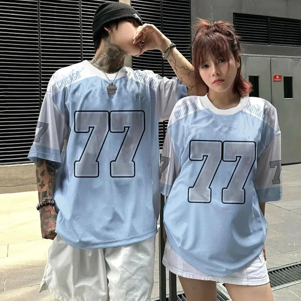Men's 3D digital printed basketball T-shirt summer short sleeve pullover in loose fit polyester