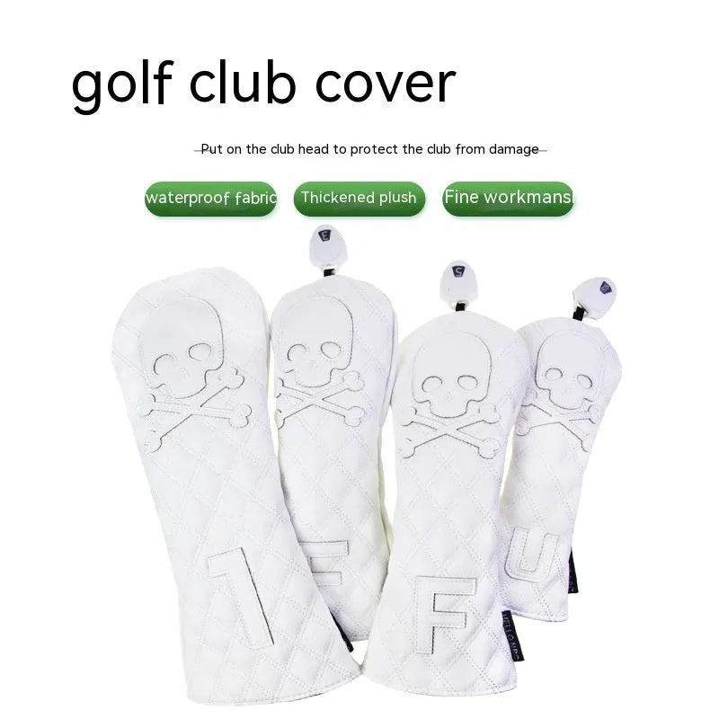 Black and white golf wooden pole waterproof protective cover made from PU material