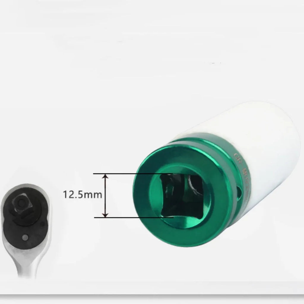 Single 45# steel hexagon socket for pneumatic wrench in 17mm, 19mm, 21mm, or 22mm size