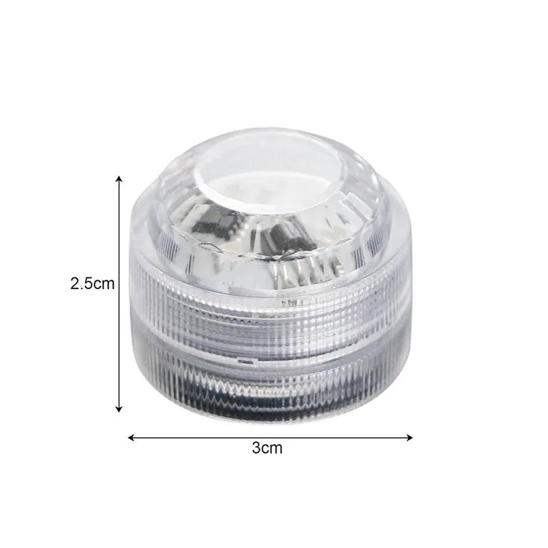 LED diamond diving light, 3 x 2.5cm, RGB, IP65, plastic shell, remote control option, for vase aquarium car hookah