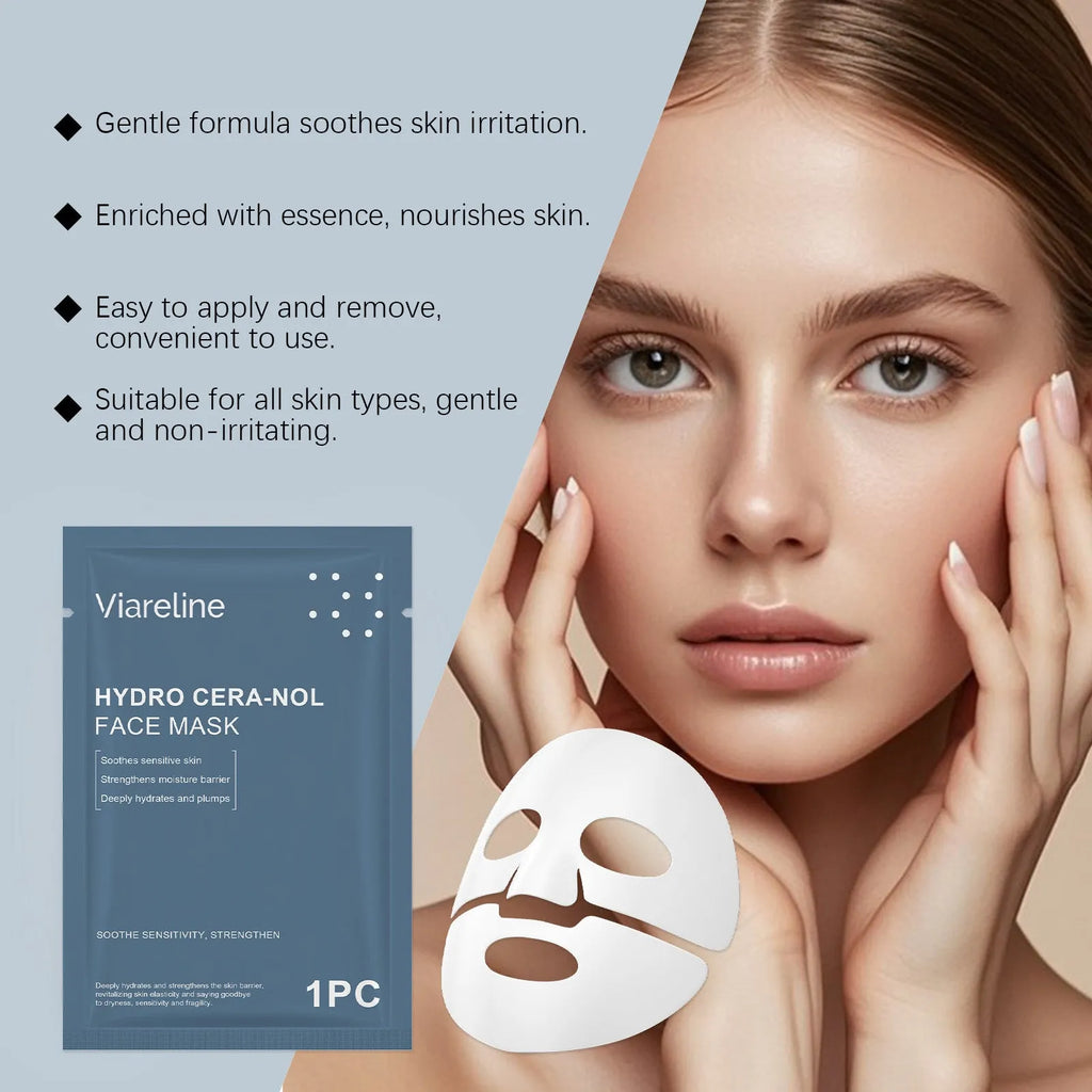Moisturising collagen facial mask sheet in packaging 21.5x12cm top 34g weight