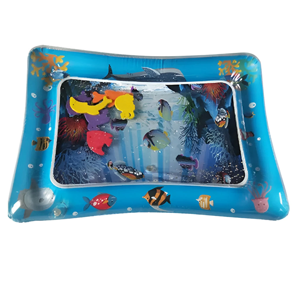 Whale design PVC water cushion baby playing pad 60x50cm for crawling and interest development