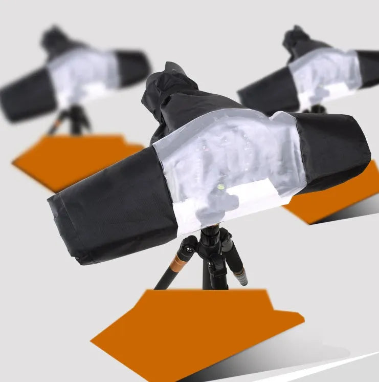 SLR camera rainproof cover with adjustable lens compartment on waterproof polyester fabric