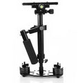 Black aluminium S40 S60 handheld camera stabiliser with adjustable height mechanism