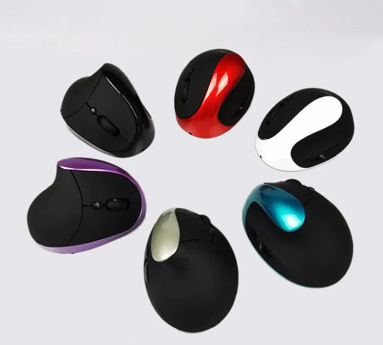Vertical ergonomic wired mouse in multiple colours with six buttons and adjustable DPI