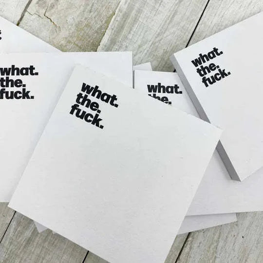 75mm square sticky notes with fun English text designs in multiple colour options
