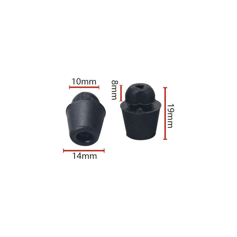 Set of 10 X16 coloured rubber automobile damping buckle clips for shock absorption.