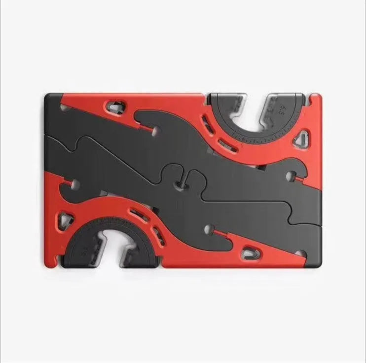 Hard plastic card-type mobile phone holder in six colours: black, green, orange, purple, red, yellow.