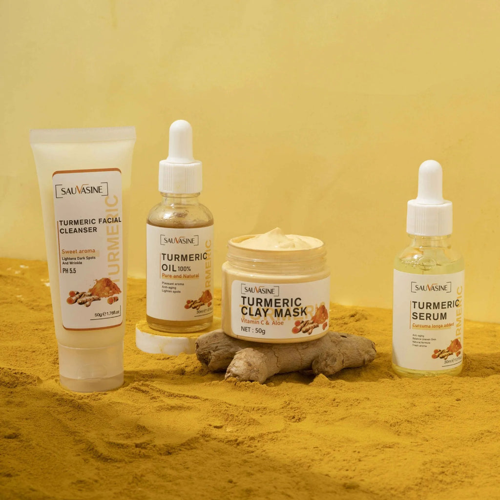 Turmeric skin care kit five-piece set with gentle rejuvenation and deep nourishing moisturiser