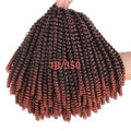 110g chemical fibre hair extensions 8 inches long in colour 1B on a white background
