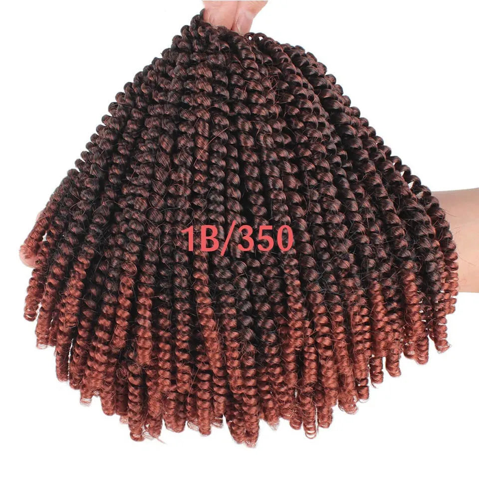 110g chemical fibre hair extensions 8 inches long in colour 1B on a white background