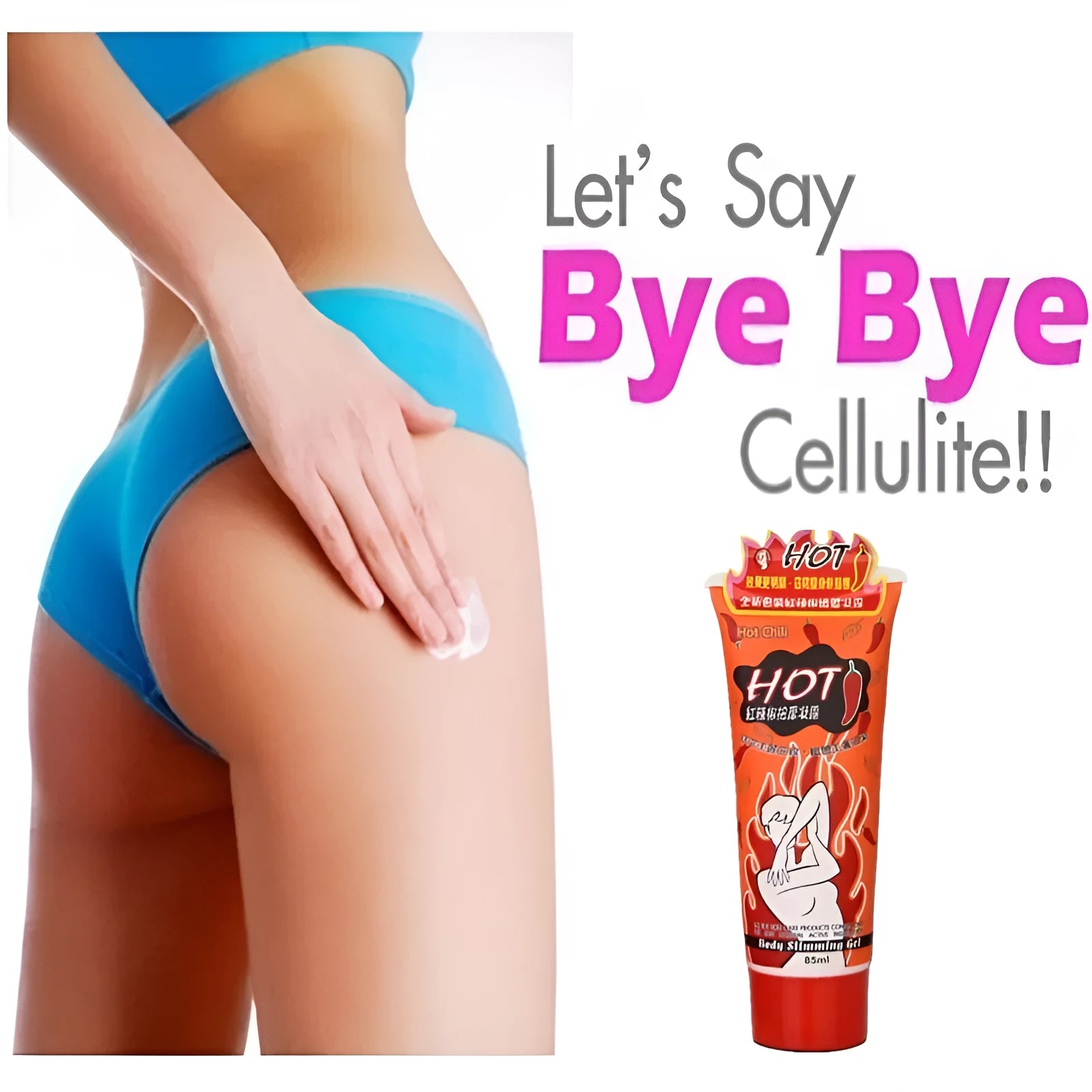 Slimming massage gel 85ml tube for body fat reduction with cream texture