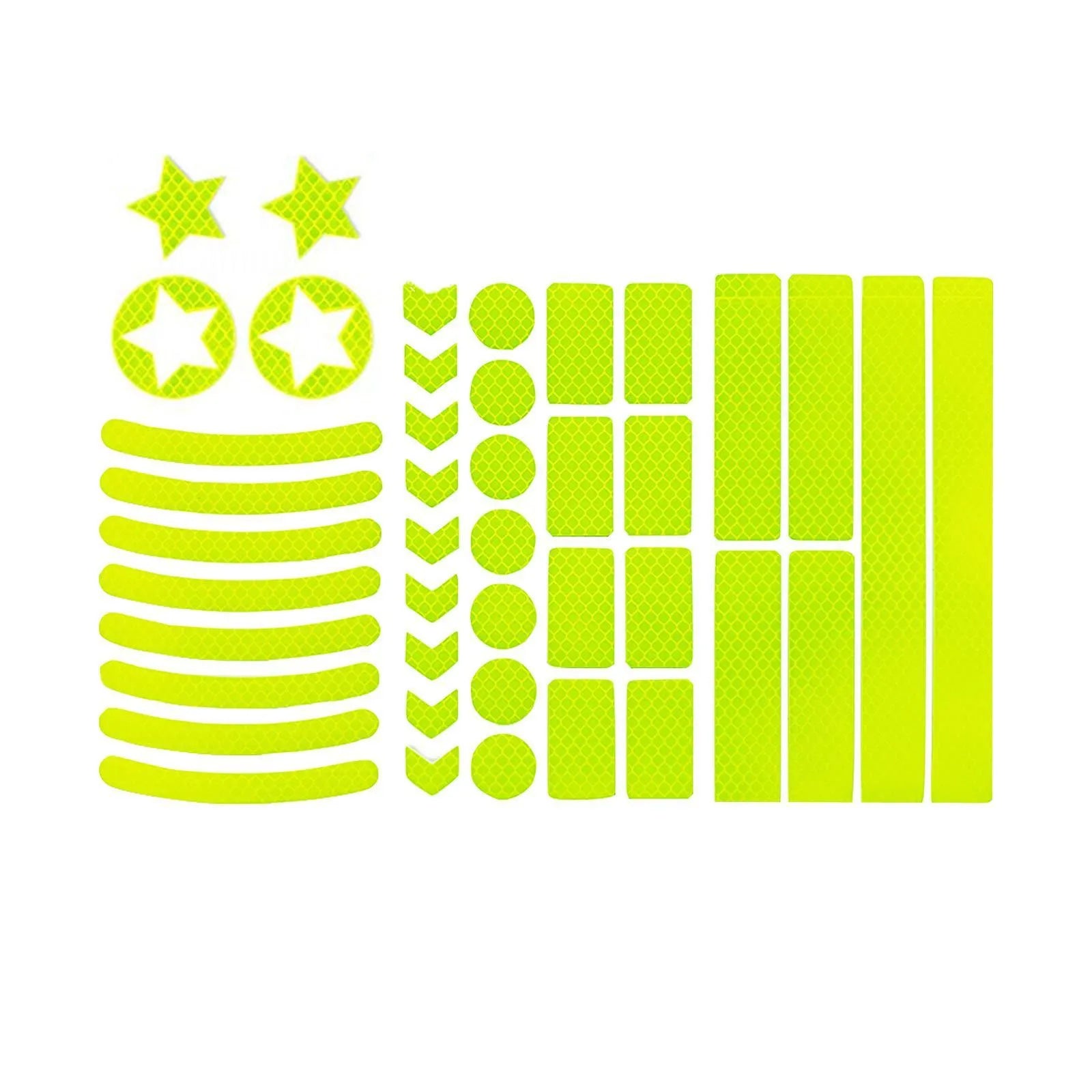 Single sheet of reflective grid pattern safety tape for bicycles in one of four colour choices.