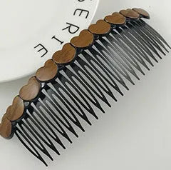 Fashion retro plastic resin hair comb in Korean style for women, available in multiple colours