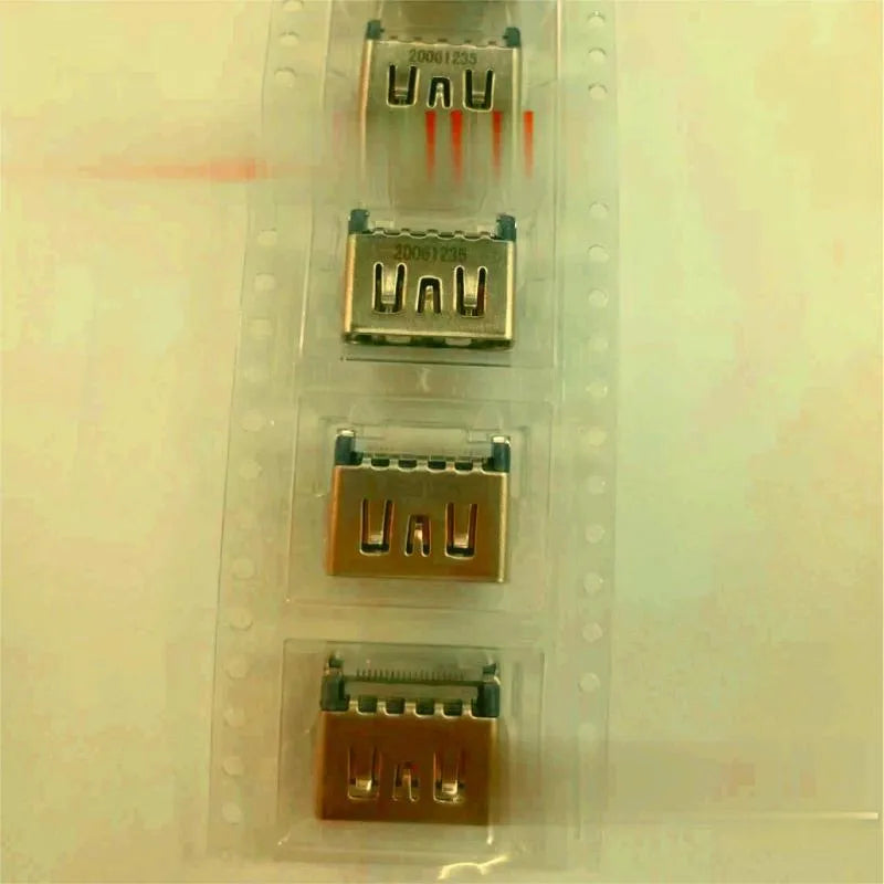 Silver HDMI host socket connector for internal hardware repair