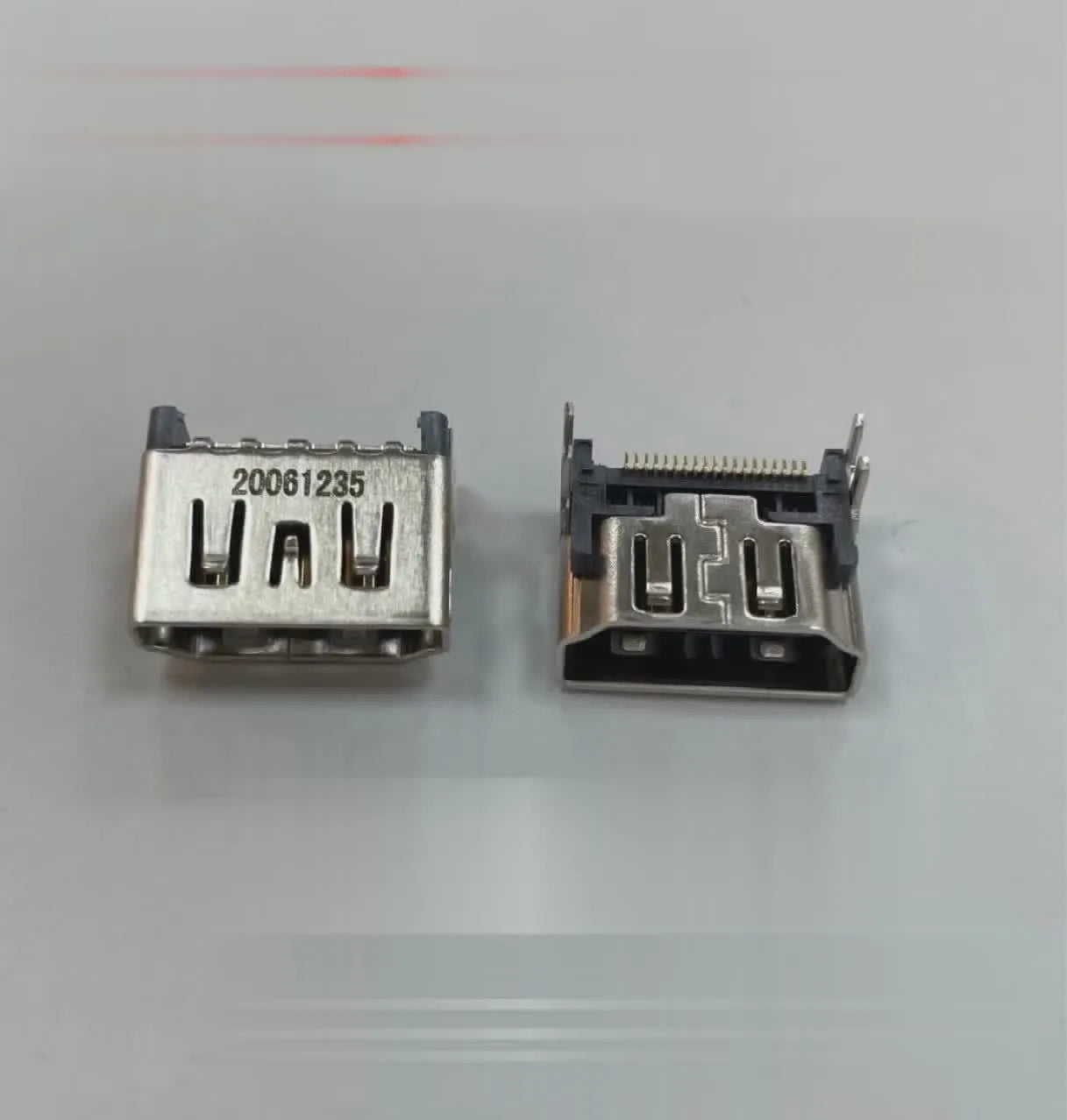 Silver HDMI host socket connector for internal hardware repair