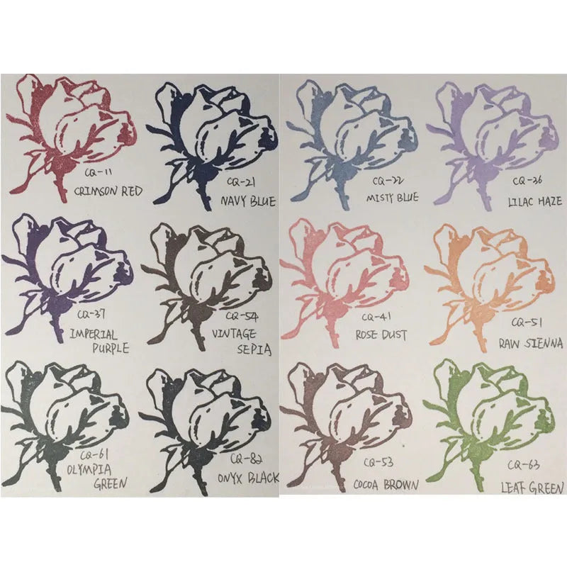 Rectangular quick-dry oily ink pad for rubber stamping in five colour options