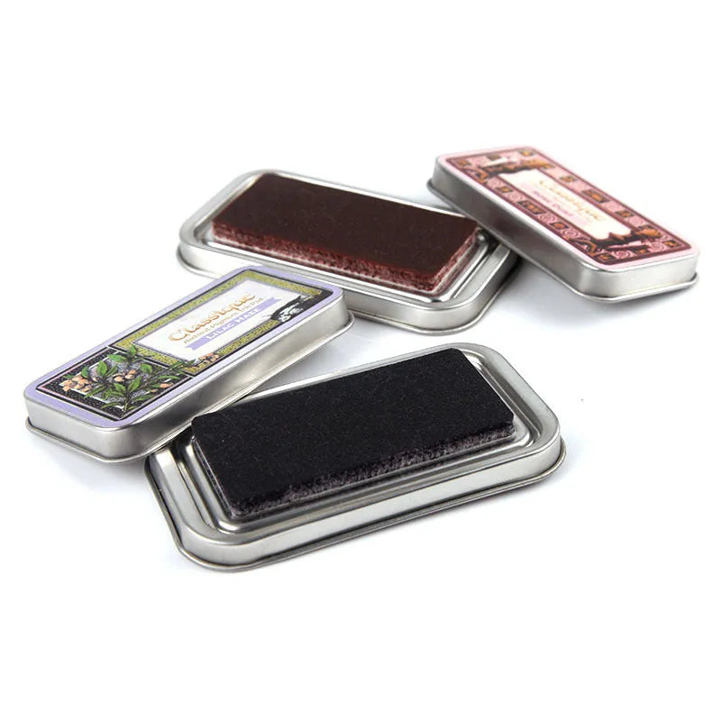 Rectangular quick-dry oily ink pad for rubber stamping in five colour options
