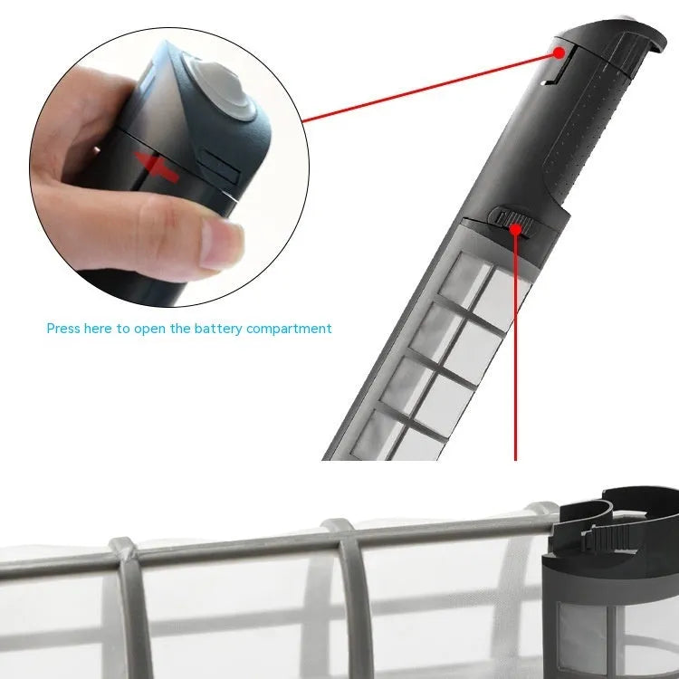 Ehan plastic electric sand washer for aquarium bottom cleaning, transparent black, 65cm long
