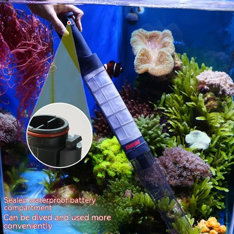 Ehan plastic electric sand washer for aquarium bottom cleaning, transparent black, 65cm long