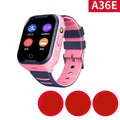 Blue children's GPS smartwatch with a silicone strap and a 1.44-inch touchscreen displayed on a wrist.